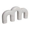 Sagebrook Home 18612 Marble, 14" 3-Horseshoe Table Top Deco, White