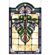 Meyda Lighting 67136 22"W X 35"H Nouveau Lily Stained Glass Window Panel