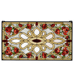 Meyda Lighting 67139 36"W X 20"H Bed of Roses Stained Glass Window Panel