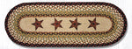 Earth Rugs OP-19 Barn Stars Oval Table Runner 13``x36``