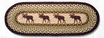 Earth Rugs OP-19 Moose Oval Table Runner 13``x36``