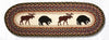 Earth Rugs OP-43 Bear/Moose Oval Table Runner 13``x36``