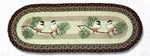 Earth Rugs OP-81 Chickadee Oval Table Runner 13``x36``