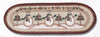 Earth Rugs OP-81 Moon & Star Snowman Oval Table Runner 13``x36``