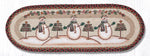 Earth Rugs OP-81 Moon & Star Snowman Oval Table Runner 13``x36``