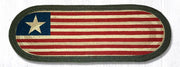 Earth Rugs 1032 Original Flag Oval Table Runner 13
