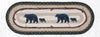 Earth Rugs OP-116 Mama & Baby Bear Oval Table Runner 13``x36``