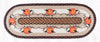 Earth Rugs OP-222 Pumpkin Crow Oval Table Runner 13``x36``