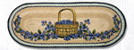 Earth Rugs OP-312 Blueberry Basket Oval Table Runner 13``x36``