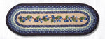 Earth Rugs OP-312 Blueberry Vine Oval Table Runner 13``x36``