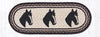 Earth Rugs OP-313 Horse Portrait Oval Table Runner 13``x36``