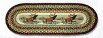 Earth Rugs OP-319 Winter Elk Oval Table Runner 13``x36``