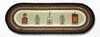 Earth Rugs OP-338 Winter Village Oval Table Runner 13``x36``