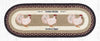 Earth Rugs OP-344 Farmhouse Chicken Oval Table Runner 13``x36``