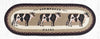 Earth Rugs OP-344 Farmhouse Cow Oval Table Runner 13``x36``