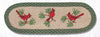 Earth Rugs OP-365 Cardinals Oval Table Runner 13``x36``