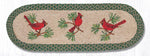 Earth Rugs OP-365 Cardinals Oval Table Runner 13``x36``