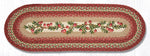 Earth Rugs OP-390 Cranberries Oval Table Runner 13``x36``