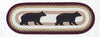 Earth Rugs OP-395 Cabin Bear Oval Table Runner 13``x36``