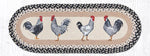 Earth Rugs OP-430 Roosters Oval Table Runner 13``x36``