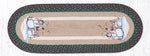 Earth Rugs OP-508 Birdhouse Snowman Oval Table Runner 13``x36``