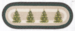 Earth Rugs OP-508 Christmas Tree Oval Table Runner 13``x36``