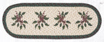 Earth Rugs OP-508 Holly Oval Table Runner 13``x36``