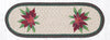 Earth Rugs OP-508 Poinsettias Oval Table Runner 13``x36``