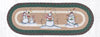 Earth Rugs OP-508 Snowmen Oval Table Runner 13``x36``