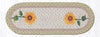 Earth Rugs OP-529 Tall Sunflowers Oval Table Runner 13``x36``