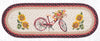 Earth Rugs OP-602 Red Bicycle Oval Table Runner 13``x36``