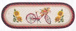 Earth Rugs OP-602 Red Bicycle Oval Table Runner 13``x36``