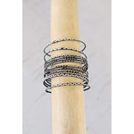 Kalalou CLLF1000 Braided Black and White Cana Flecha Bangles