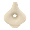 Sagebrook Home 18425-01 Ceramic, 7" Short Open Cut-Out Nomad Vase, Ivory