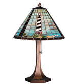 Meyda Lighting 69409 21"H The Lighthouse on Cape Hatteras Table Lamp