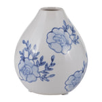 Sagebrook Home 17991 Ceramic, 5" Chinoiserie Bud Vase, Blue/White