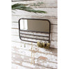 Kalalou CLA1267 Wall Mirror with Jewelry Hooks