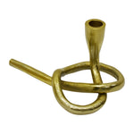 Sagebrook Home 18206-03 Metal, 4" Knotted Taper Candleholder, Gold