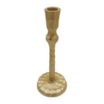 Sagebrook Home 18201-01 Metal, 9" Hammered Taper Candleholder, Gold