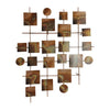 Sagebrook Home 18510 Metal, 39" Squares Metal Wall Deco, Gold