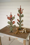 Kalalou NTM1163 Set of Two Recycled Iron Cactus