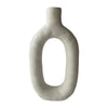 Sagebrook Home 18420-02 Ceramic, 9" Textured Cut-Out Vase, Cotton