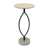 Sagebrook Home 18395-02 Metal, 25" Loophole Table Marble Base, Black