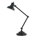 Benzara 7 Watt LED Desk Lamp with Adjustable Metal Arm and 600 Lumen Output, Black