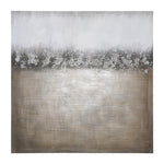 Sagebrook Home 70101 47" X 47" 100% Hand Painted Canvas Abstract - Beige/Ivory