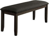 Benzara 20 Inch Padded Wooden Bench with Nailhead Trim, Gray