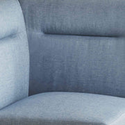 Benzara Fabric Upholstered Corner Sectional Sofa with Wooden Legs, Blue and Brown