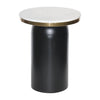 Sagebrook Home 18489-02 Metal, 21" Cylinder Side Table, Black