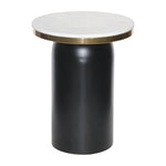 Sagebrook Home 18489-02 Metal, 21" Cylinder Side Table, Black