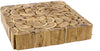 Benzara Wooden Riser with Crescent Shaped Cut Outs, Brown